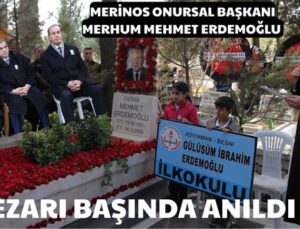 MEHMET ERDEMOĞLU MEZARI BAŞINDA ANILDI