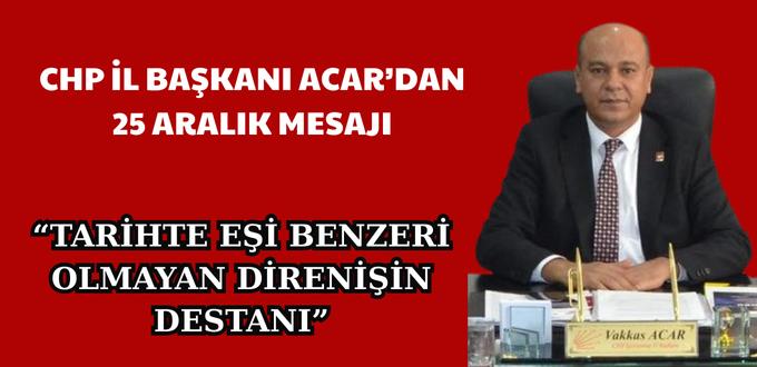 “TARİHTE EŞİ BENZERİ OLMAYAN DİRENİŞİN DESTANI”