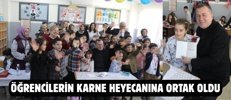 ÖĞRENCİLERİN KARNE HEYECANINA ORTAK OLDU