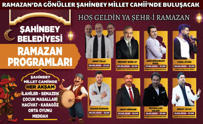 RAMAZAN’DA GÖNÜLLER ŞAHİNBEY MİLLET CAMİİ’NDE BULUŞACAK