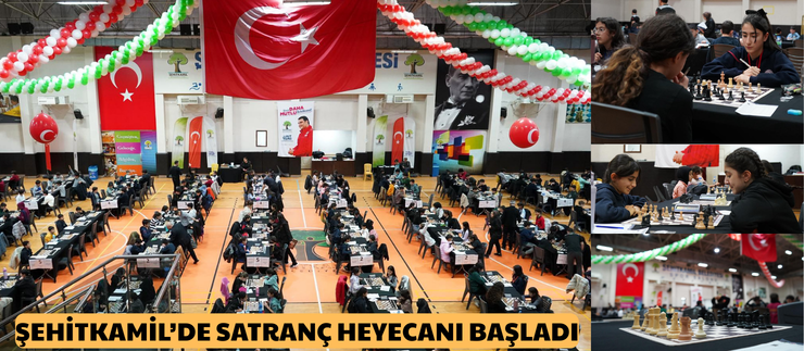 ŞEHİTKAMİL’DE SATRANÇ HEYECANI BAŞLADI