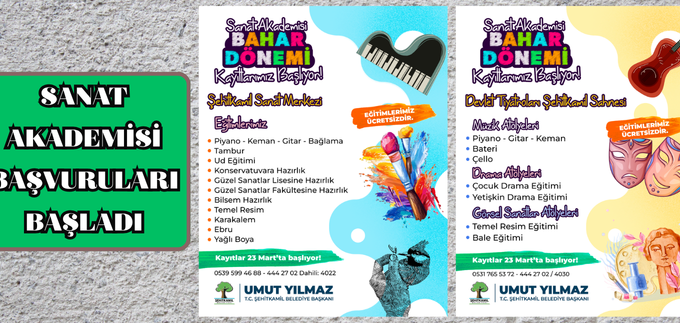 SANAT AKADEMİSİ BAŞVURULARI BAŞLADI