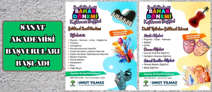 SANAT AKADEMİSİ BAŞVURULARI BAŞLADI