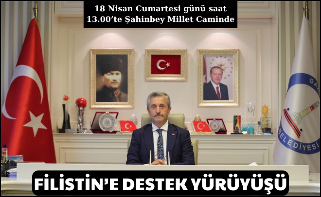 FİLİSTİN’E DESTEK YÜRÜYÜŞÜ