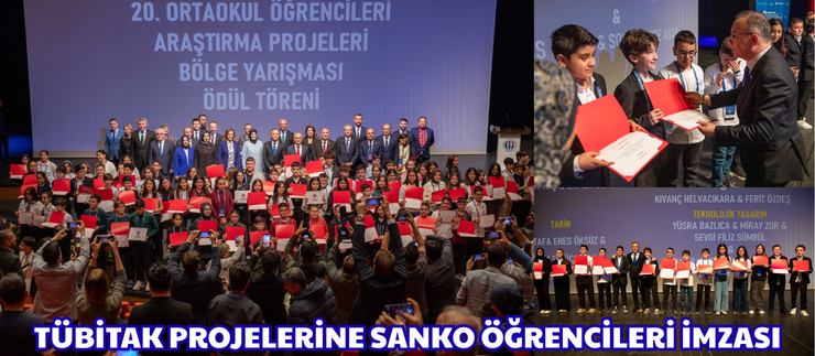 TÜBİTAK PROJELERİNE SANKO ÖĞRENCİLERİ İMZASI