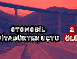 OTOMOBİL VİYADÜKTEN UÇTU: 2 ÖLÜ