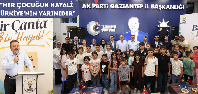 AK PARTİ GAZİANTEP’TEN EĞİTİME GÖNÜLDEN DESTEK