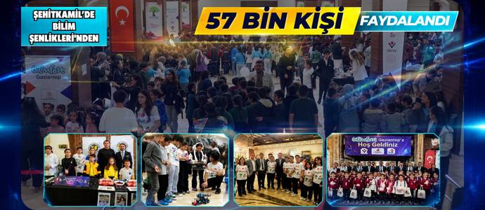 ŞEHİTKAMİL’DE BİLİM ŞENLİKLERİ’NDEN 57 BİN KİŞİ FAYDALANDI