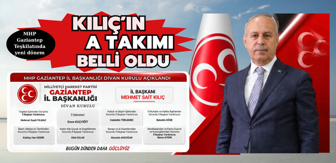 KILIÇ’IN A TAKIMI BELLİ OLDU