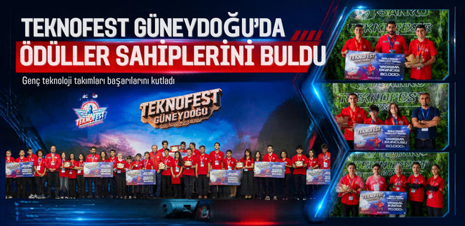 TEKNOFEST GÜNEYDOĞU’DA ÖDÜLLER SAHİPLERİNİ BULDU