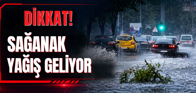 DİKKAT! SAĞANAK YAĞIŞ GELİYOR